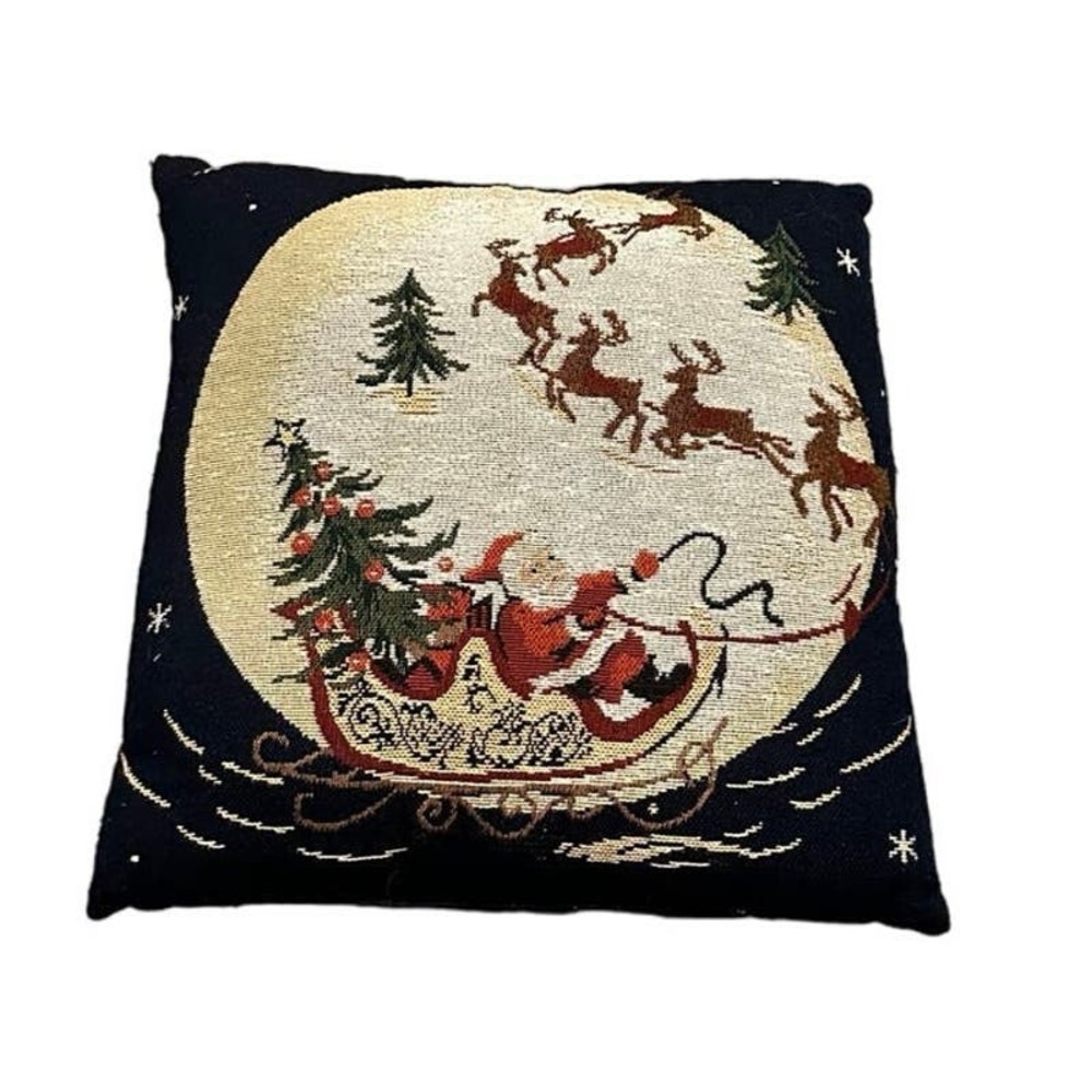 Night Before Christmas Tapestry Pillow 13” x 13”